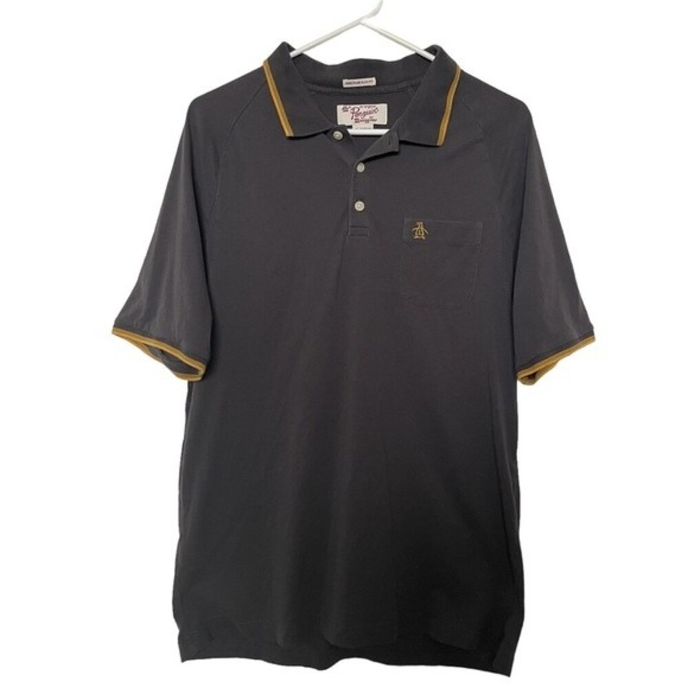 Original Penguin by Munsingwear XL Men’s Polo Shirt in Gray with Yellow …